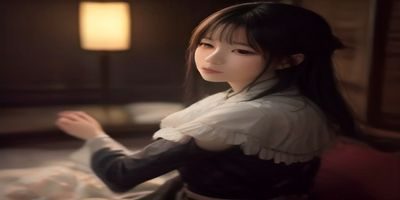 女同短片场景，两位年轻女性在公寓屋顶相拥，城市夜景背景，情感真实自然